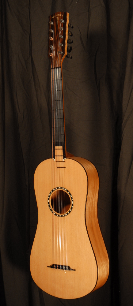 front view of michael mccarten's 10 string baroque guitar model