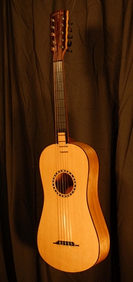 front view of michael mccarten's 10 string baroque guitar model