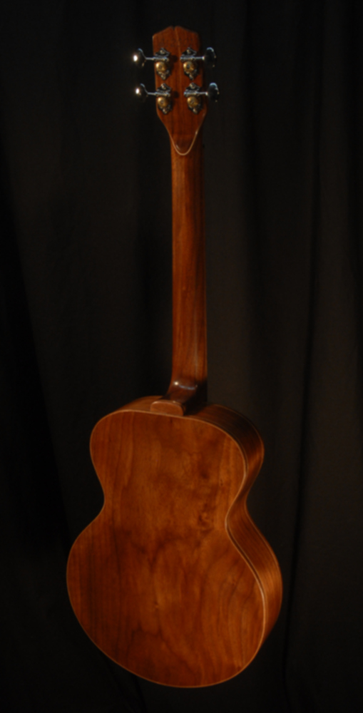 rear view of michael mccarten's archtop baritone ukulele model