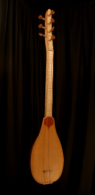 front view of michael mccarten's gourd body curza saz