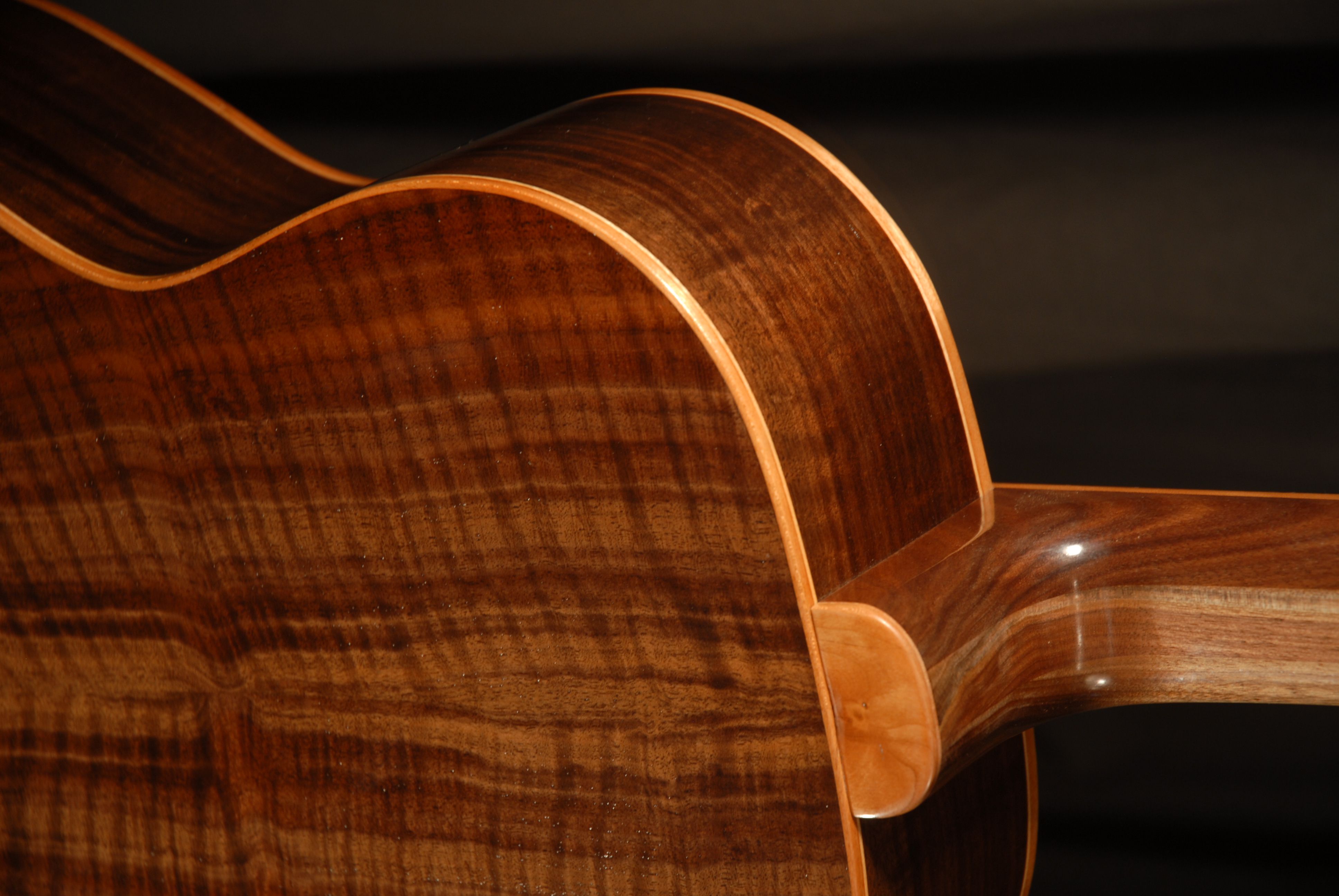 rear view of the body of michael mccarten's 000-12 flat top guitar model