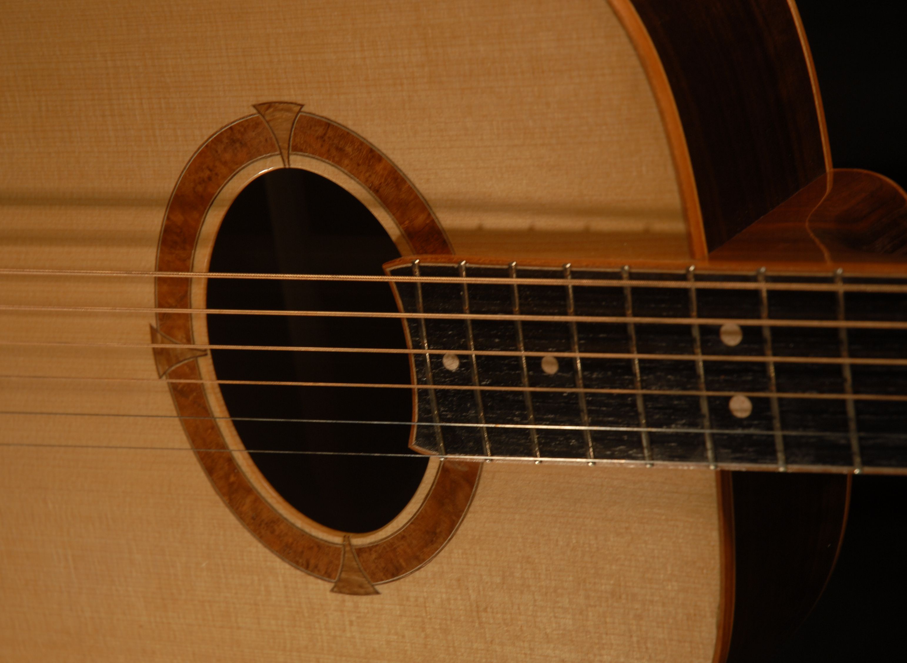 front view of the body of michael mccarten's 000-12 flat top guitar model