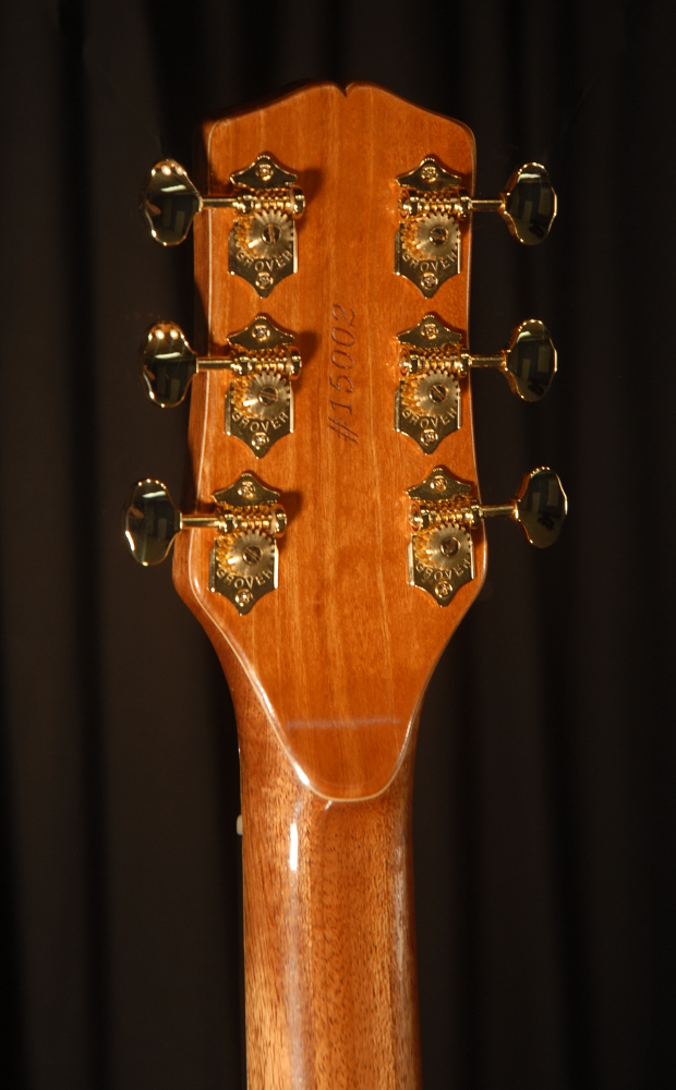 rear view of the headstock of michael mccarten's DC13 double cutaway electric guitar model