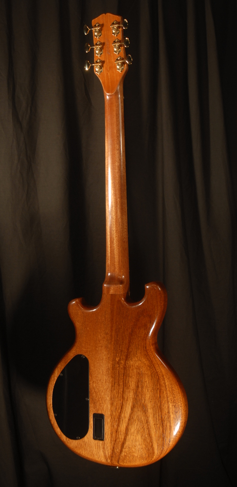 rear view of the body of michael mccarten's DC13 double cutaway electric guitar model