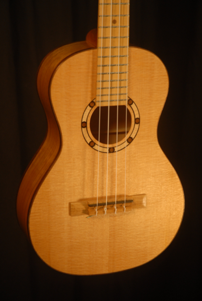 front view of the body of michael mccarten's Concert flat top ukulele model