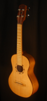 full front view of the body of michael mccarten's Concert flat top ukulele model