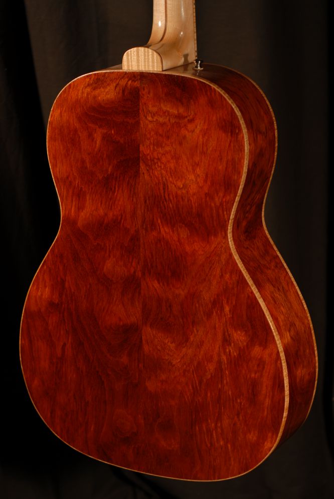 rear view of the body of michael mccarten's 000-12 flat top resonator guitar model