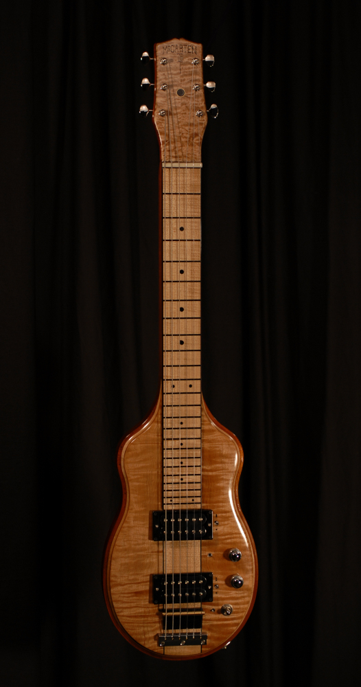 front view of michael mccarten's electric lapsteel guitar model