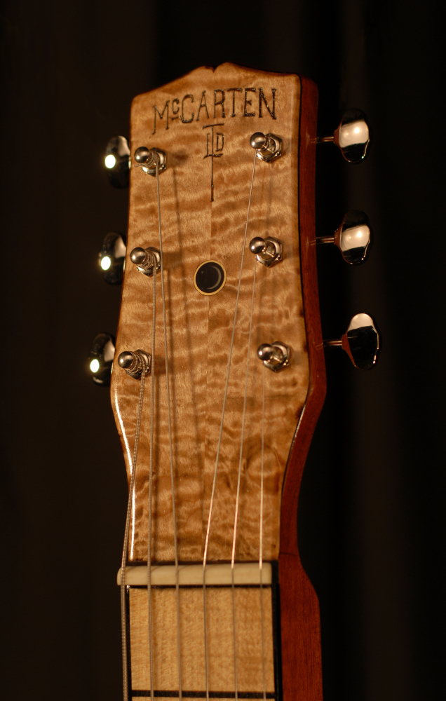 front head detail view of michael mccarten's custom lapsteel model