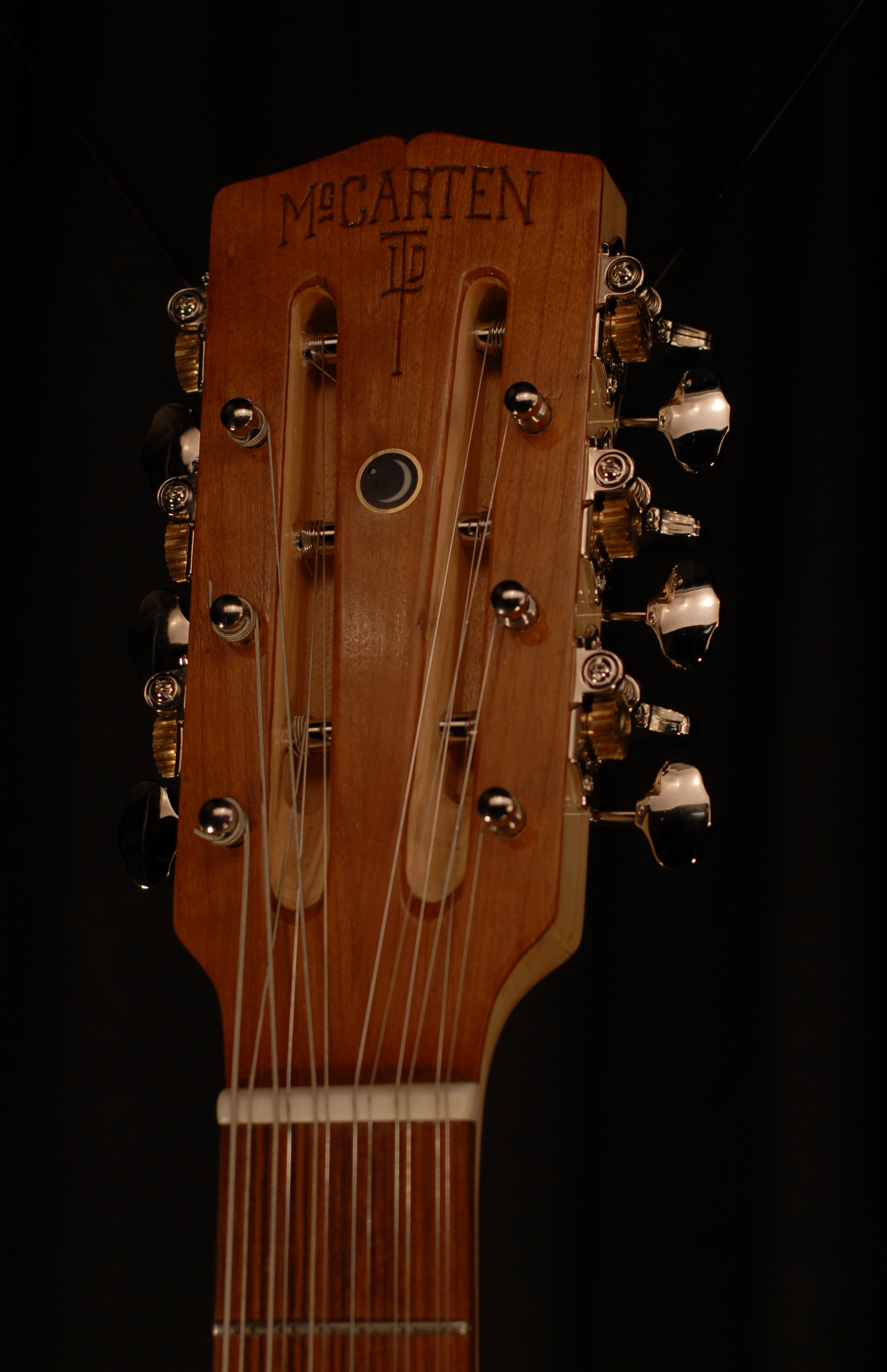 head front view of michael mccarten's double cutaway Electric 12 string guitar model