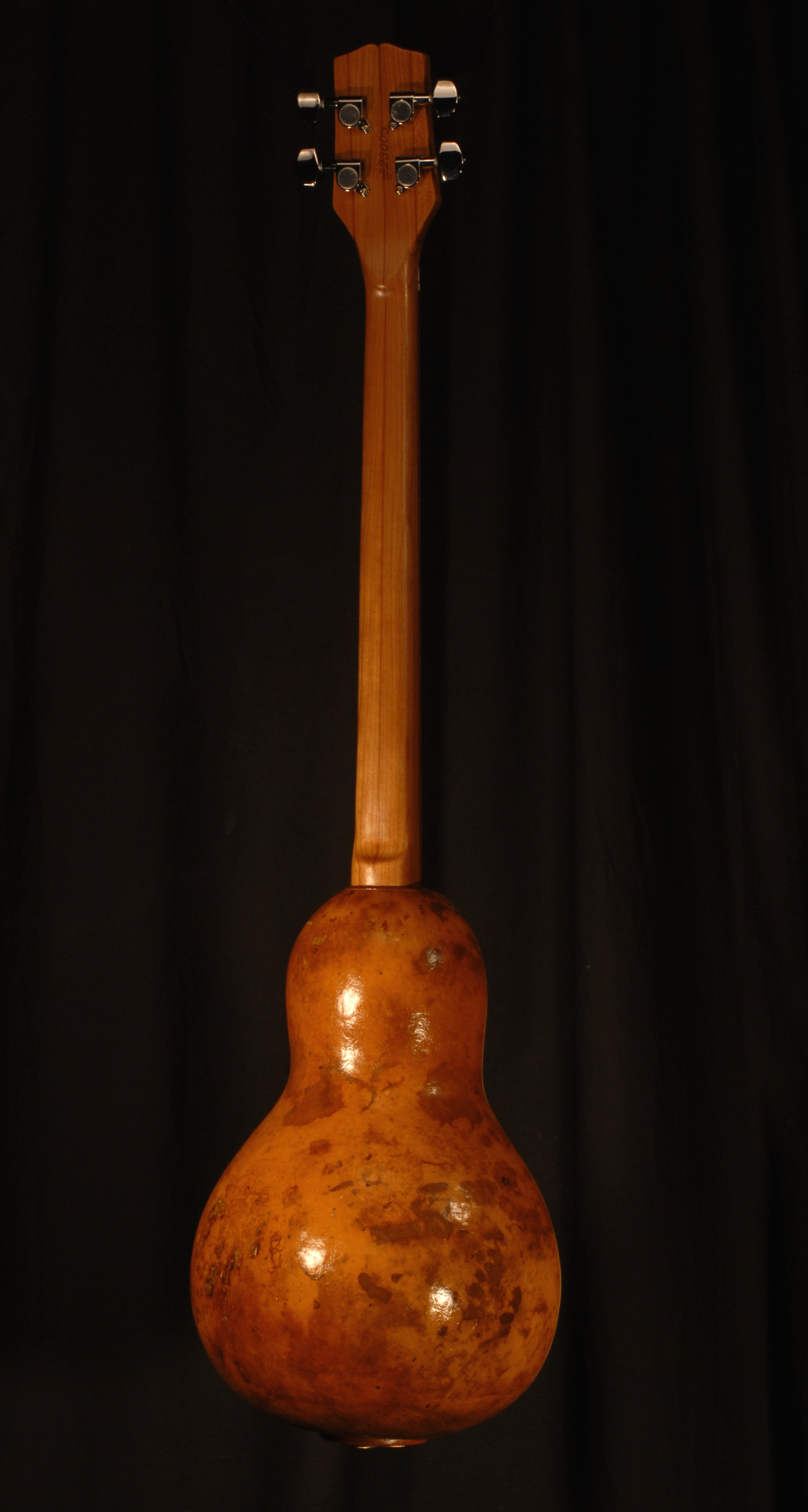 rear view of michael mccarten's gourd body tenor guitar